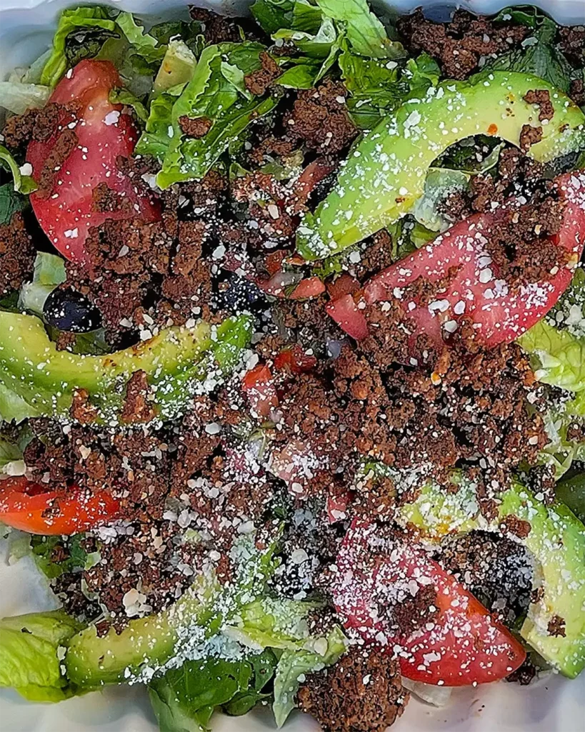 Ground Beef Avocado Salad